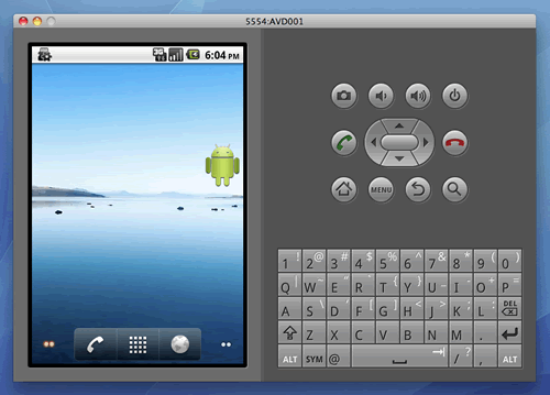 Android Virtual Device Screenshot