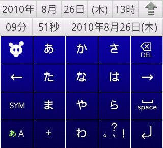 Android, Simeji キャンディアプリ『日時入力』入力候補