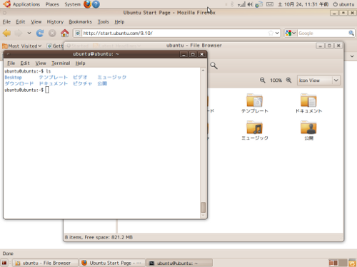 Ubuntu9.10RC Screenshot